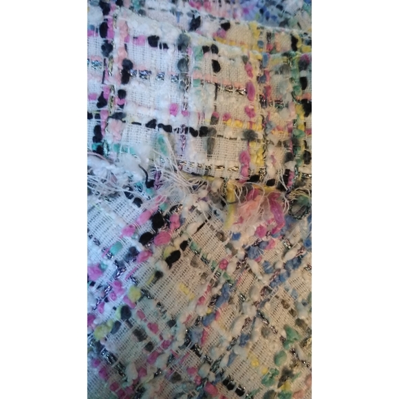 Worthington Boulce Skirt Multi Color Fringed Hem - Picture 6 of 6